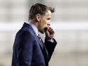 England women's manager Phil Neville reacts after his side's defeat to Canada on April 5, 2019