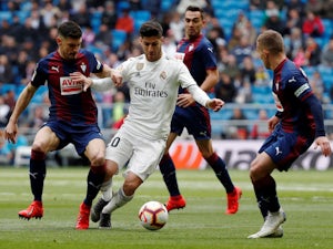 Real Madrid's Marco Asensio in action against Eibar in La Liga on April 6, 2019