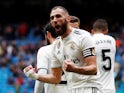 Real Madrid forward Karim Benzema celebrates scoring against Eibar in La Liga on April 6, 2019