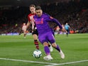 Liverpool's Roberto Firmino keeps the ball in play during the Premier League clash with Southampton on April 5, 2019