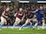 West Ham United try - and fail - to take the ball off Chelsea's Eden Hazard on April 8, 2019