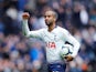 Lucas Moura takes the match ball after netting a hat-trick for Spurs on April 13, 2019