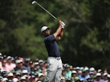 Tiger Woods in action at the Masters on April 11, 2019