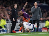 Tottenham Hotspur's Harry Kane suffers ankle injury in challenge with Manchester City's Fabian Delph in the Champions League on April 9, 2019.
