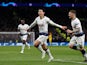 Son Heung-min celebrates scoring for Tottenham Hotspur against Manchester City in the Champions League on April 9, 2019.
