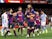 Barcelona players celebrate Clement Lenglet's goal against Real Sociedad on April 20, 2019