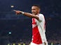 Ajax's Hakim Ziyech celebrates scoring his side's first goal against Real Madrid in February 2019