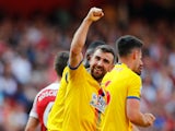 James McArthur extends his side's advantage during the Premier League game between Arsenal and Crystal Palace on April 21, 2019