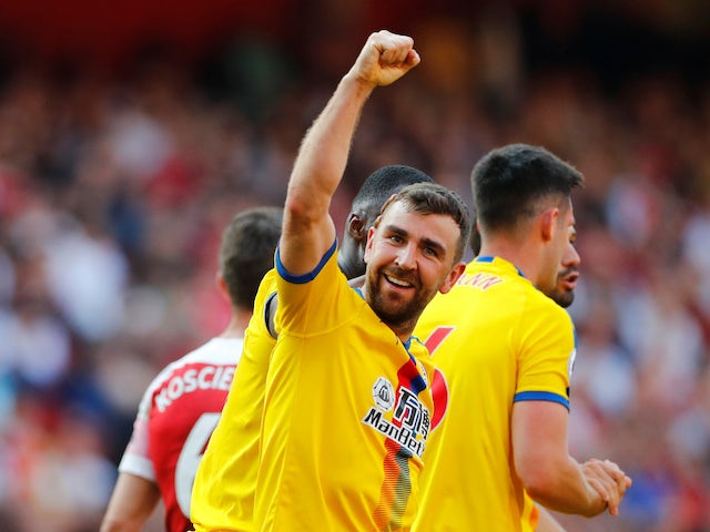 James McArthur extends his side's advantage during the Premier League game between Arsenal and Crystal Palace on April 21, 2019