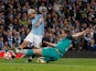 Manchester City's Sergio Aguero scores against Tottenham Hotspur in the Champions League on April 17, 2019