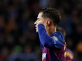 Philippe Coutinho celebrates scoring for Barcelona on April 16, 2019