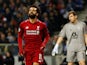 Liverpool's Mohamed Salah celebrates scoring against Porto in the Champions League on April 17, 2019.