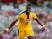 Wilfried Zaha celebrates putting his side back ahead during the Premier League game between Arsenal and Crystal Palace on April 21, 2019