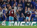 Ashley Barnes celebrates Burnley's second goal against Chelsea on April 22, 2019