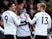 Fulham's Ryan Babel celebrates scoring their first goal against Cardiff with Aleksandar Mitrovic and Tim Ream on April 27, 2019