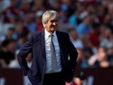 West Ham manager Manuel Pellegrini pictured on April 20, 2019