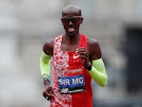 'Sir Mo' Farah pictured during the 2019 London Marathon on April 28, 2019