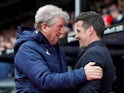 Crystal Palace manager Roy Hodgson and Everton manager Marco Silva before the match on April 27, 2019