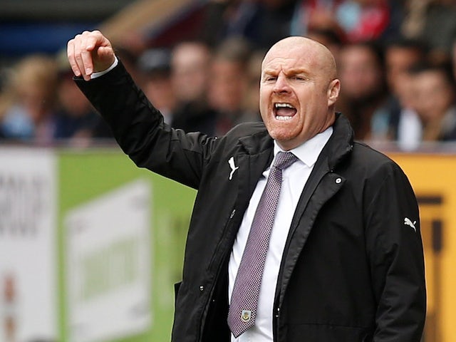 Sean Dyche tells it like it is during the Premier League game between Burnley and Manchester City on April 28, 2019