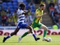 Reading's Ovie Ejaria in action with WBA's Sam Field on April 22, 2019