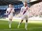 Crystal Palace's Andros Townsend celebrates scoring their third goal with Joel Ward against Cardiff on May 4, 2019