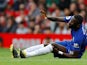 Chelsea's Antonio Rudiger suffers an injury against Manchester United in the Premier League on April 28, 2019.