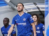 (Embargoed) Eden Hazard sports Chelsea's 2019-20 kit