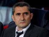 Barcelona boss Ernesto Valverde watches on during his side's match against Liverpool on May 1, 2019
