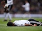 Fulham's Denis Odoi lies slumped on the floor after picking up as head injury against Cardiff City on April 27, 2019