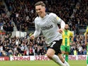Harry Wilson celebrates scoring for Derby County on May 5, 2019