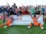 Luton Town celebrate promotion to the Championship on May 4, 2019