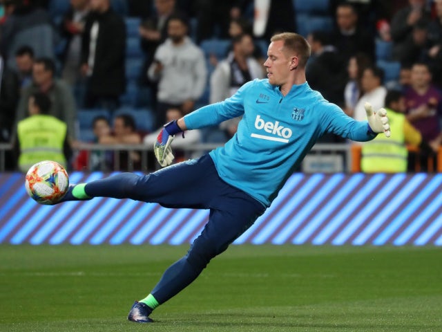 Barcelona goalkeeper Marc-Andre ter Stegen pictured before the Copa del Rey semi-final against Real Madrid in February 2019