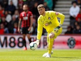 Mark Travers in action for Bournemouth against Tottenham Hotspur in the Premier League on May 4, 2019.