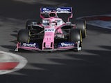 Sergio Perez in action for Racing Point in April 2019