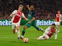 Lucas Moura scores the first of his goals in Tottenham Hotspur's Champions League tie with Ajax on May 8, 2019