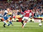 Dwight Gayle scores for West Bromwich Albion against Aston Villa in the Championship playoffs on May 11, 2019.