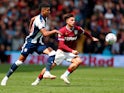 Mason Holgate and Jack Grealish fight for possession as Aston Villa face West Bromwich Albion in the Championship playoffs on May 11, 2019.
