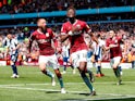 Aston Villa's Tammy Abraham celebrates scoring against West Bromwich Albion in the Championship playoffs on May 11, 2019.