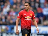 Alexis Sanchez in action for Manchester United against Huddersfield Town on May 5, 2019