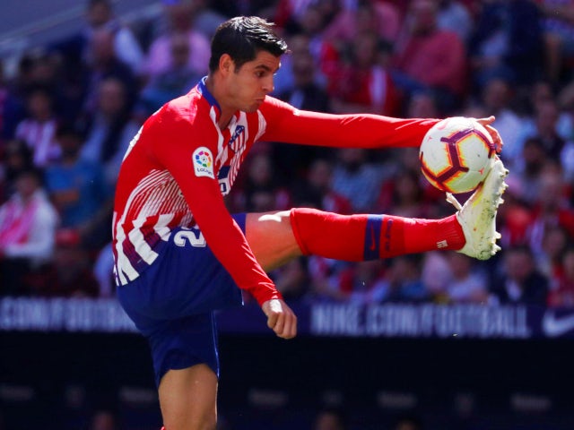 Alvaro Morata in action for Atletico Madrid against Real Valladolid on April 27, 2019
