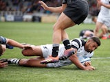 Bristol Bears' Charles Piutau scores his sides first try against Newcastle Falcons on May 18, 2019