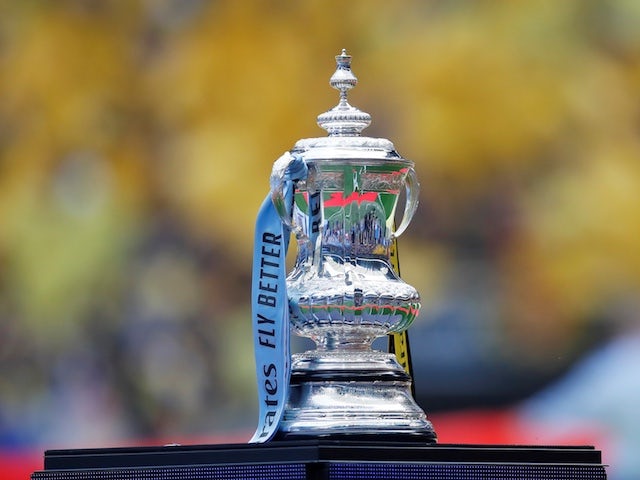 A general shot of the FA Cup trophy ahead of the 2019 final on May 18, 2019