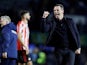 Sunderland manager Jack Ross celebrates after the final whistle against Portsmouth on May 16, 2019