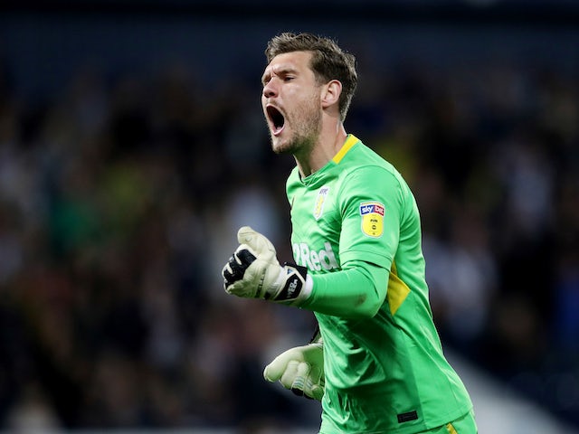 Jed Steer in action for Aston Villa on May 14, 2019