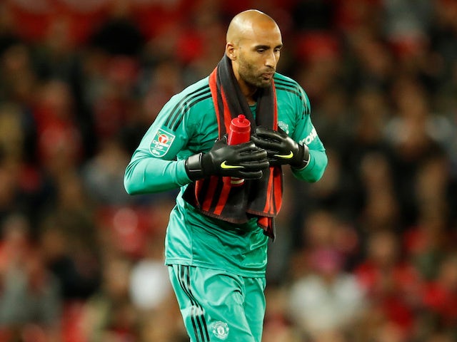 Lee Grant in action for Manchester United in September 2018