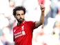 Liverpool's Mohamed Salah gives the thumbs up on May 12, 2019