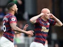 Newcastle United's Jonjo Shelvey celebrates scoring their first goal with Jamaal Lascelles on May 12, 2019