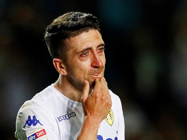 Pablo Hernandez is left teary-eyed after Leeds United fail to make the Championship playoff final on May 15, 2019