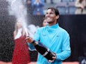 Rafael Nadal sprays all over the place after winning the Italian Open on May 19, 2019
