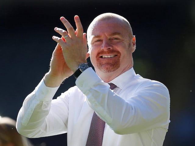 Burnley manager and Barney Corkhill impersonator Sean Dyche cracks a smile on May 12, 2019